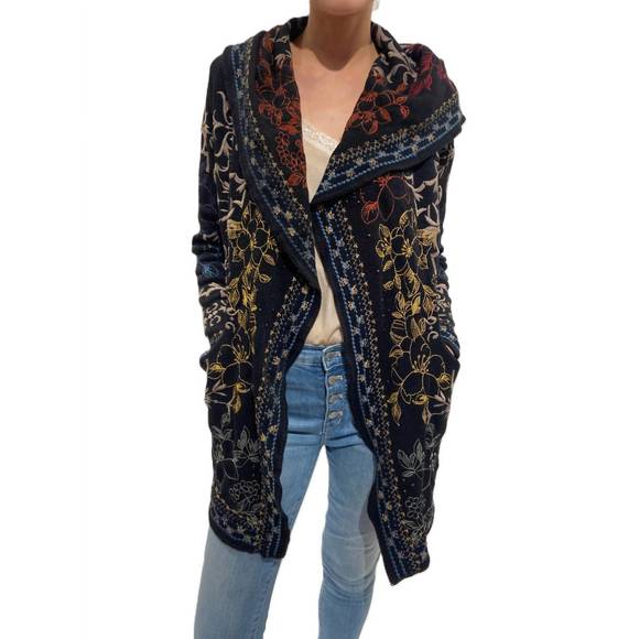 NEW JOHNNY WAS abbey short hoodie in black - Picture 1 of 1